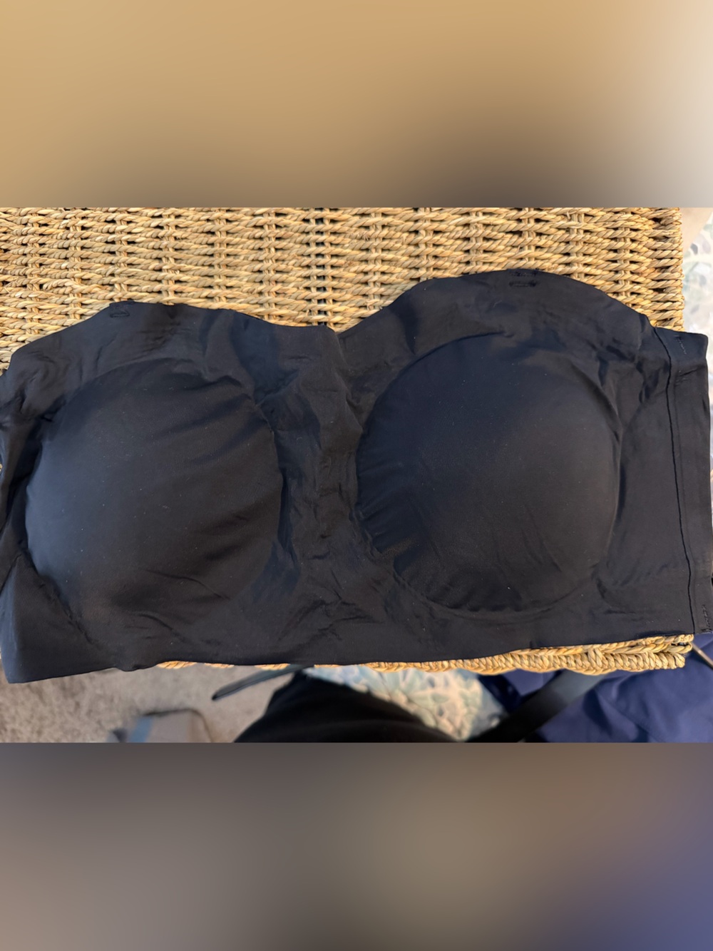 Strapless Black Seamless Bandeau Bra